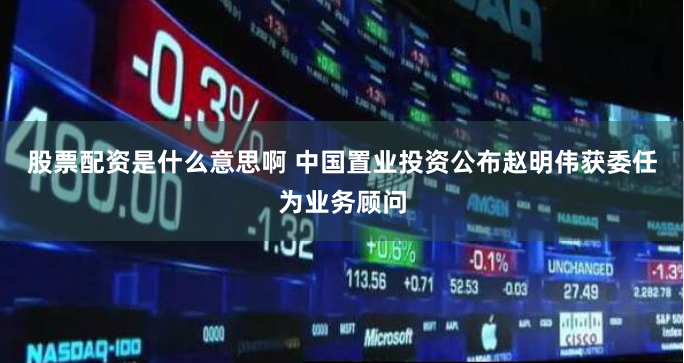 股票配资是什么意思啊 中国置业投资公布赵明伟获委任为业务顾问